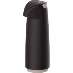 Garrafa Térmica 1,8 Litros Tramontina Exata Em Plástico Preta Com Bomba E Ampola De Vidro